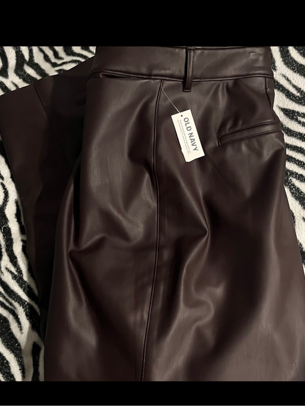 Old Navy Faux Leather Pants - Deep Wine